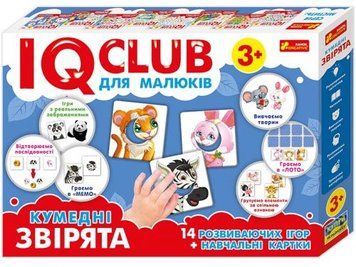 Навчальні пазли IQ-club для малюків "Кумедні звірята" (укр) 49531 фото