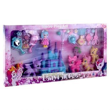 Поні ігровий набір "Horse Play Set" (6 фігурок поні, 1 фігурка прінцеси, аксесуари, в коробці) 252556 фото