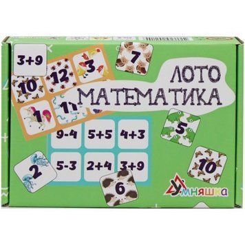 Розвиваюча настільна гра "Лото математика" (укр) 224225 фото