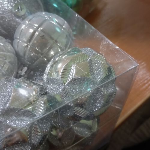 Уцінка. Новорічні прикраси, 24 шт, кульки, D = 5,5 см, у слюді - Пошкоджена упаковка 286602 фото