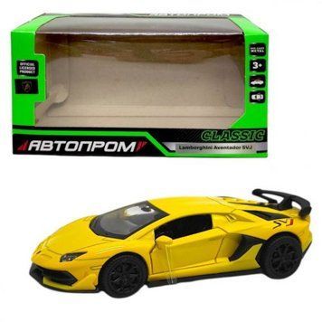 Уцінка. Машинка металева "АВТОПРОМ Lamborghini Aventador" (ЖОВТА) - ПОШКОДЖЕНА УПАКОВКА 283329 фото