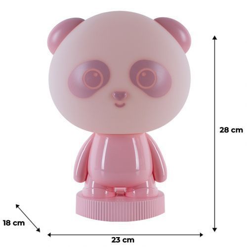 Світильник-нічник LED з акумулятором Panda, рожевий 264991 фото