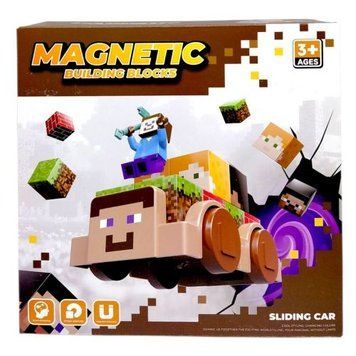 Магнітний конструктор "MINECRAFT" машинки (СТІВ) 293098 фото
