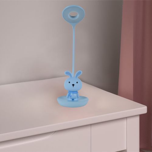 Настільна лампа LED з акумулятором Bunny, блакитний 265015 фото